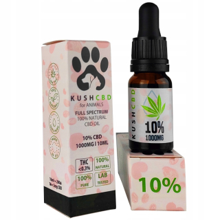 Kush CBD 10% Full Spectrum konopný olej pre domáce zvieratá 10 ml